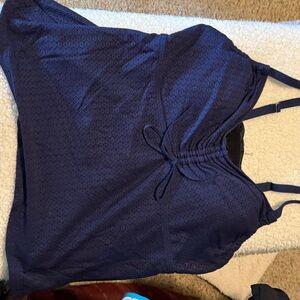Lands' End Blue tankini Top
